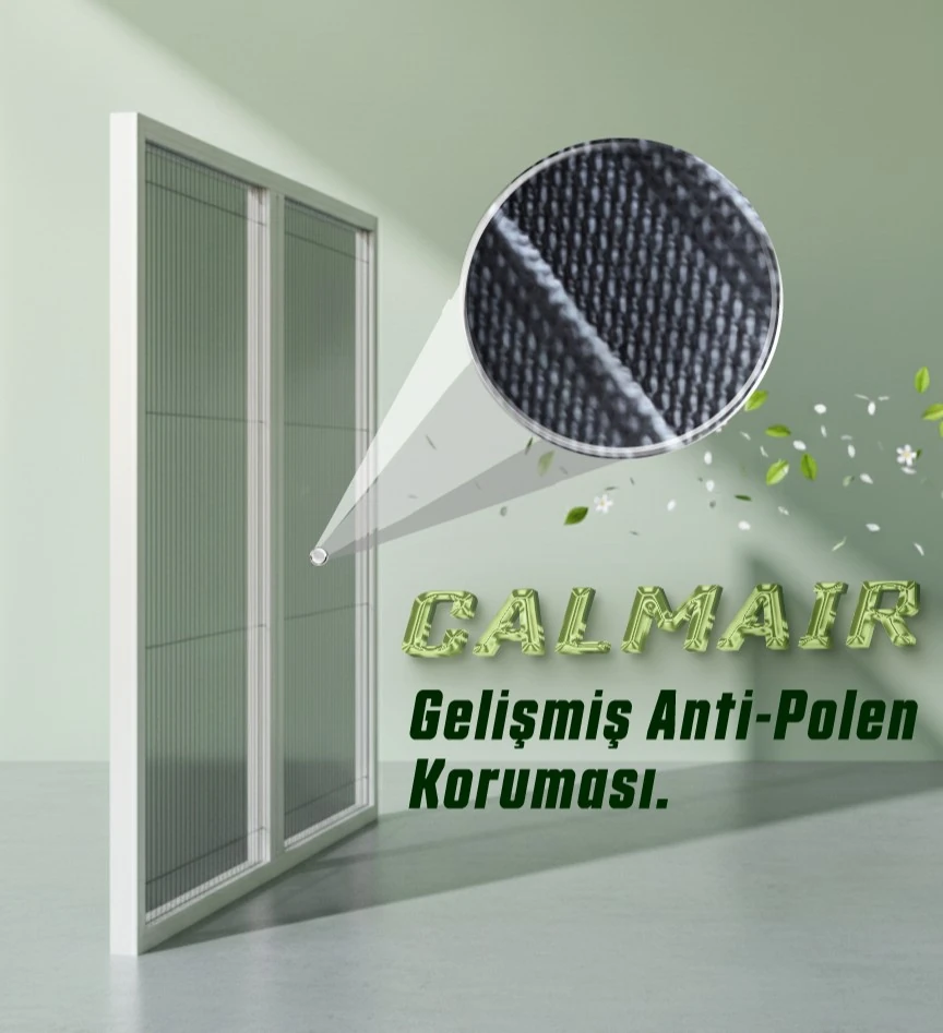 CalmAir DOUBLE Akordeon Pileli Plise Pencere Sineklik - Beyaz Sineklik